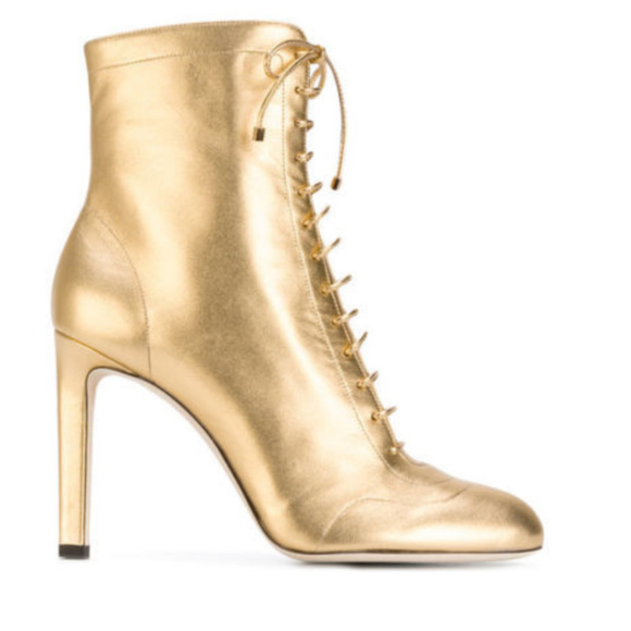 Jimmy Choo Lace Up Lamb Leather Boots/Bootie - Picture 3 of 7